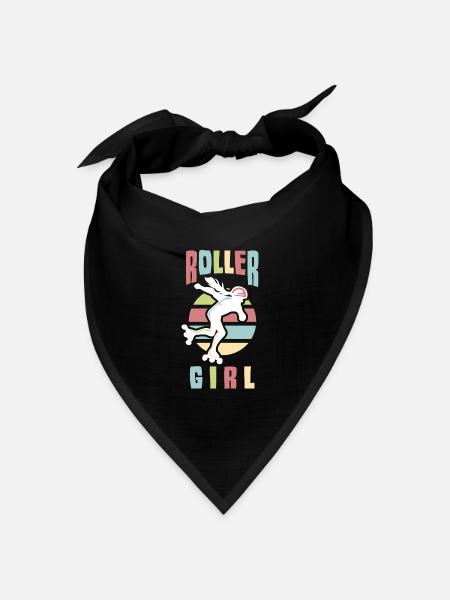 Rollerskate Rollerskating Skating Rollerblades - Bandana Dreieckstuch - Schwarz
