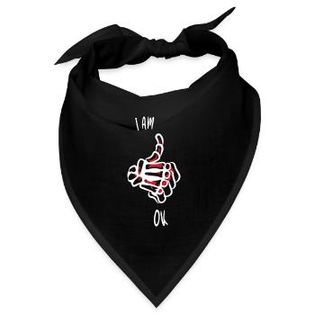 Ich bin Ok - Bandana Dreieckstuch - Schwarz - Vorne