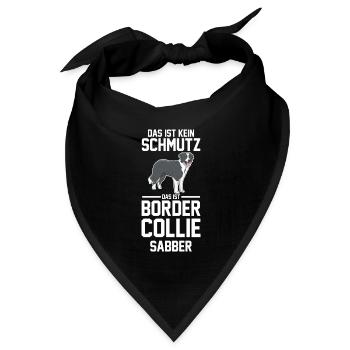 Hund Border Collie - Bandana Dreieckstuch - Schwarz - Vorne
