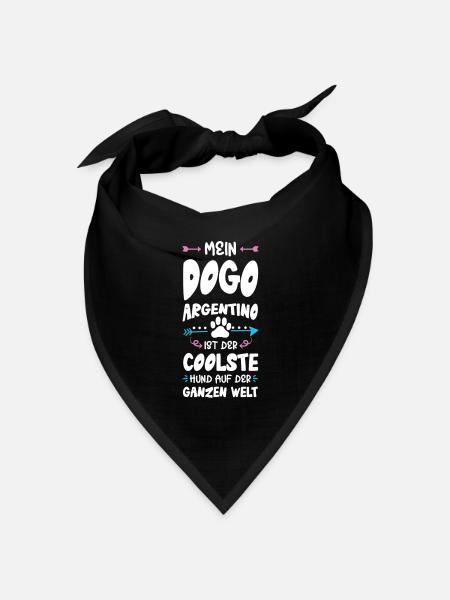 dogo argentino hund spruch - Bandana Dreieckstuch - Schwarz