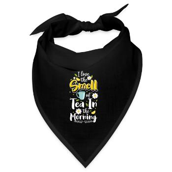 Tee Tasse Erholung Trinken - Bandana Dreieckstuch - Schwarz - Vorne