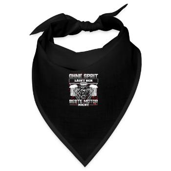 Ohne Sprit läuft der beste Motor nicht - Bandana Dreieckstuch - Schwarz - Vorne
