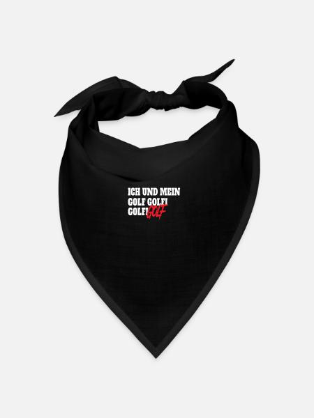 Ich und mein Golf - Bandana Dreieckstuch - Schwarz