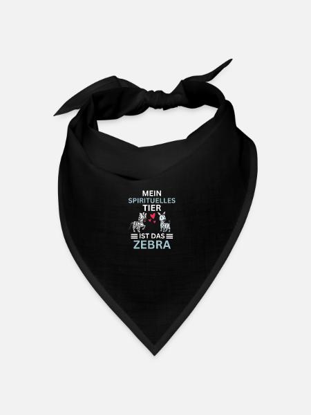 Mein spirituelles Tier Geschenk Lustiges Zebra - Bandana Dreieckstuch - Schwarz