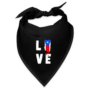 Puerto Rico - Bandana Dreieckstuch - Schwarz - Vorne
