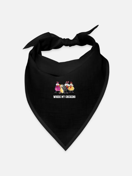 Where are my chickens - Bandana Dreieckstuch - Schwarz
