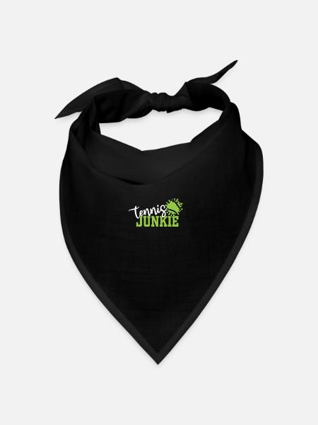 Tennis junkie - Bandana Dreieckstuch - Schwarz