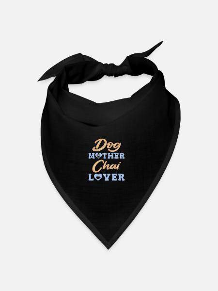 Chai Latte Tee trinken Teetrinker - Bandana Dreieckstuch - Schwarz