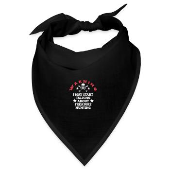Schatzsucher Schatzsuche Metaldetektor - Bandana Dreieckstuch - Schwarz - Vorne