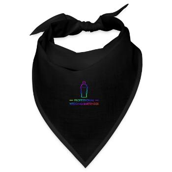 Hochzeit Barkeeper Cocktail Longdrink Geschenk - Bandana Dreieckstuch - Schwarz - Vorne