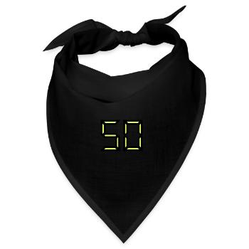 50. 50 JAHRE. 50-jähriges Jubiläum. GEBURTSTAG 50 JAHRE. - Bandana Dreieckstuch - Schwarz - Vorne