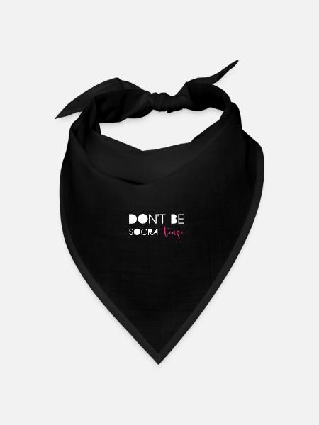 Socrates Griechisch Philosoph Weisheit Geschenk - Bandana Dreieckstuch - Schwarz