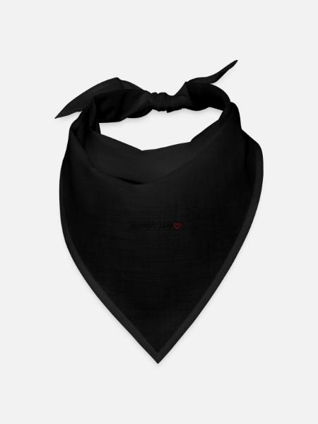 Support Team Herz - Bandana Dreieckstuch - Schwarz