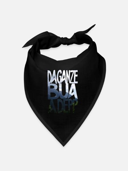 da ganze bua a depp - far - Bandana Dreieckstuch - Schwarz