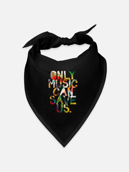 Nur Musik kann uns retten - Bandana Dreieckstuch - Schwarz