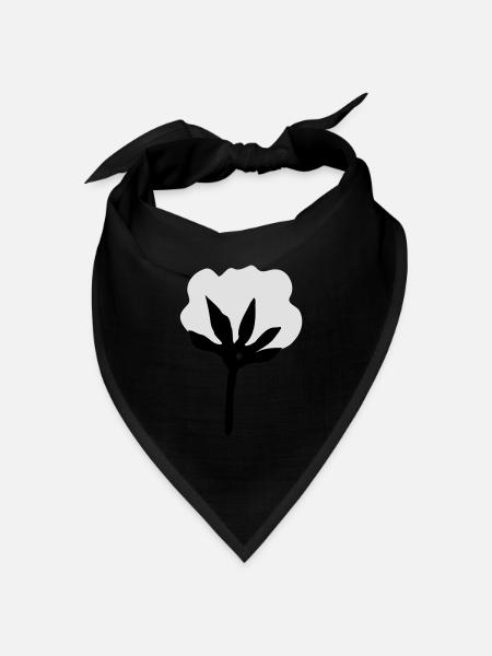 Baumwolle - Bandana Dreieckstuch - Schwarz
