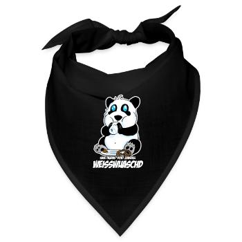 Save Pandas! Dont zawergl Weisswuaschd! - Bandana Dreieckstuch - Schwarz - Vorne