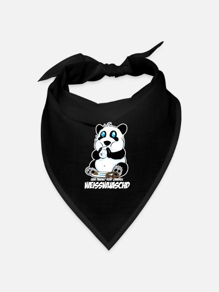 Save Pandas! Dont zawergl Weisswuaschd! - Bandana Dreieckstuch - Schwarz