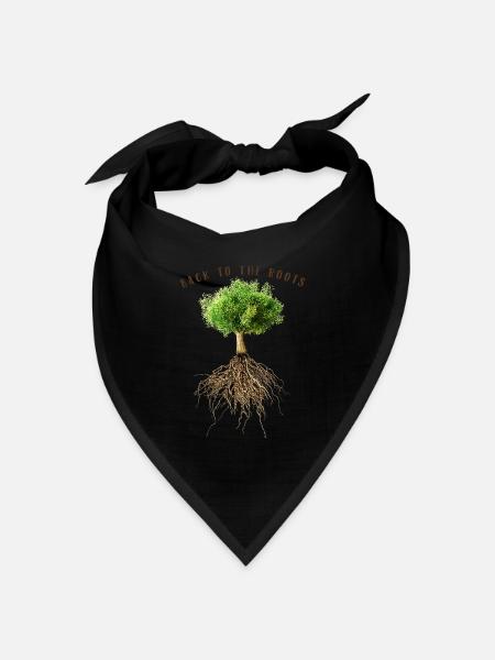 BACK TO THE ROOTS TREE - Bandana Dreieckstuch - Schwarz
