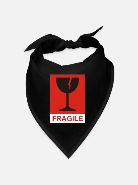 FRAGIL - Bandana Dreieckstuch - Schwarz