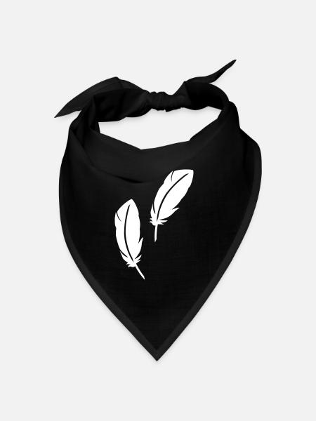 Feder - Bandana Dreieckstuch - Schwarz