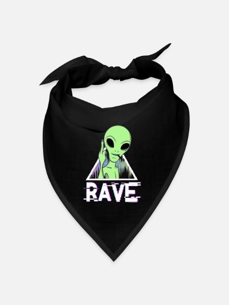 Rave - Bandana Dreieckstuch - Schwarz