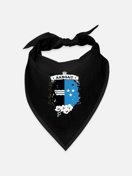 Aargau - Bandana Dreieckstuch - Schwarz