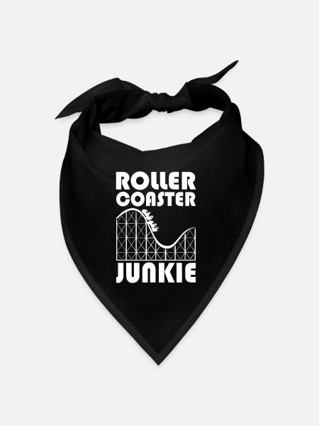 Roller Coaster Junkie - Bandana Dreieckstuch - Schwarz