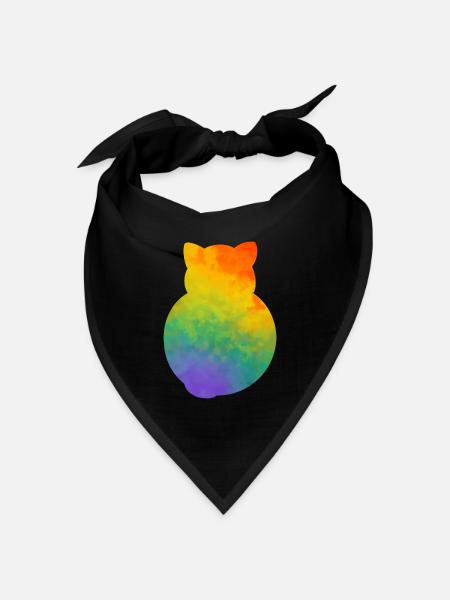 Pride Kitty - Bandana Dreieckstuch - Schwarz