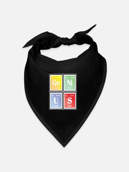 Genius | Periodensystem der Elemente - Bandana Dreieckstuch - Schwarz