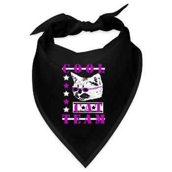 Colles Katzen Team - Bandana Dreieckstuch - Schwarz - Vorne