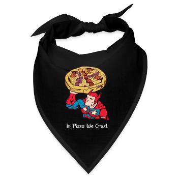 In der Pizza krusten wir - Bandana Dreieckstuch - Schwarz - Vorne