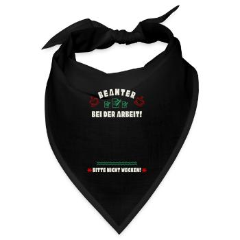 Schlafender Beamter - Bandana Dreieckstuch - Schwarz - Vorne
