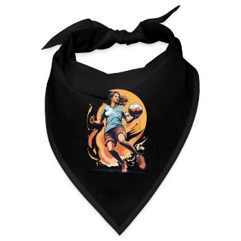 Handballerin Ikonischer Style & Streetwear - Bandana Dreieckstuch - Schwarz - Vorne