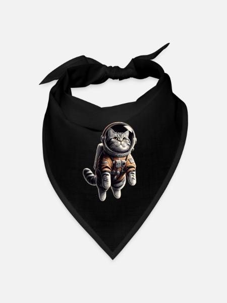 Astronaut BKH getigert Geschenk - Bandana Dreieckstuch - Schwarz