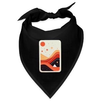 Minimalistisches abstraktes Design - Bandana Dreieckstuch - Schwarz - Vorne