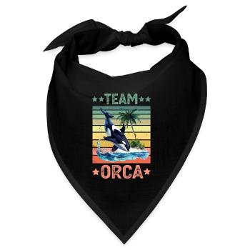 Orca Killerwal - Bandana Dreieckstuch - Schwarz - Vorne