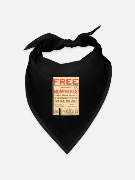 Lustiges Phonetik-Poster - Bandana Dreieckstuch - Schwarz