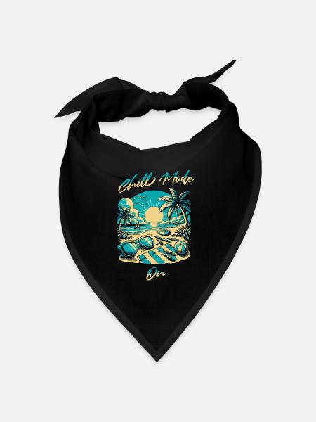 Strandsonne Chill Mode Design - Bandana Dreieckstuch - Schwarz