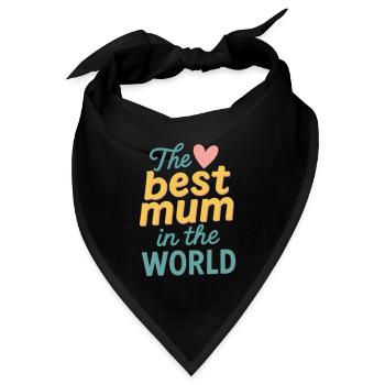 Die beste Mutter der Welt - Bandana Dreieckstuch - Schwarz - Vorne