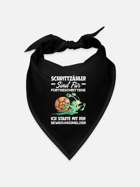 Schrittzähler? Ich nutze den Bewegungsmelder - Bandana Dreieckstuch - Schwarz