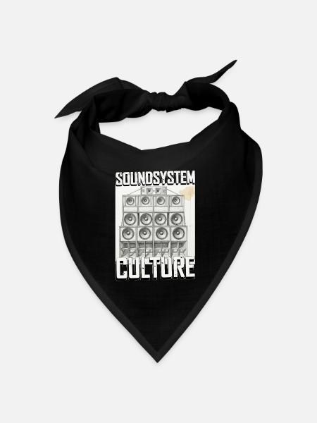 Soundsystem Culture Skizze - Bandana Dreieckstuch - Schwarz