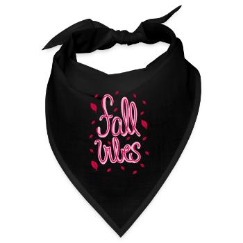 Fall Vibes - Kreatives, selfmade Herbstdesign - Bandana Dreieckstuch - Schwarz - Vorne