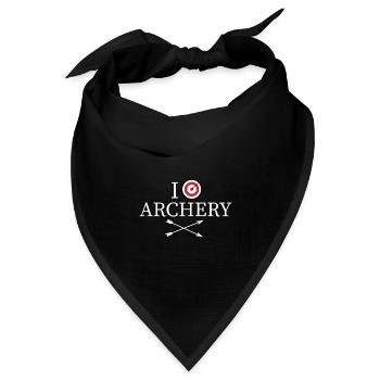Bogenschießen Bogenschütze Hobby Geschenk Pfeil - Bandana Dreieckstuch - Schwarz - Vorne