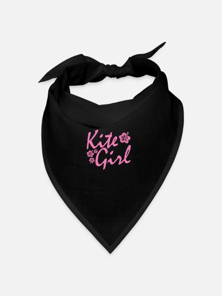 Kite Surfing Kite Girl - Bandana Dreieckstuch - Schwarz