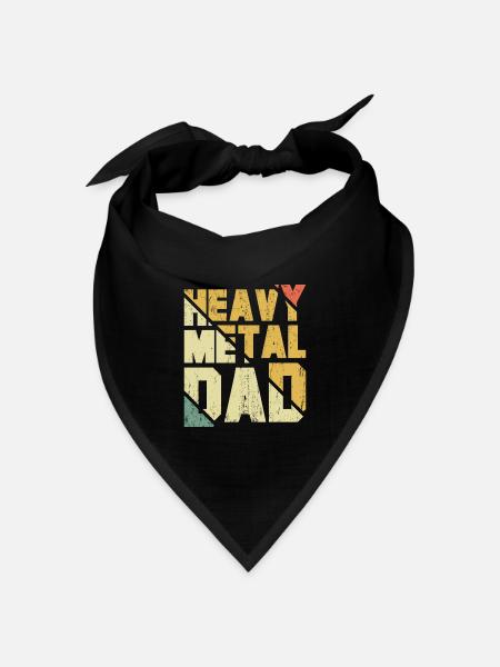 Heavy Metal Dad Vater Metal Fan Musik Rock Punk - Bandana Dreieckstuch - Schwarz