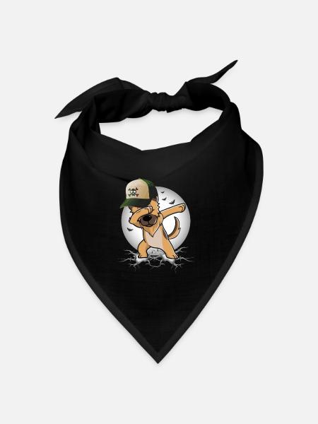 Dapping Dog , tanzender Hund, Dap Dog - Bandana Dreieckstuch - Schwarz
