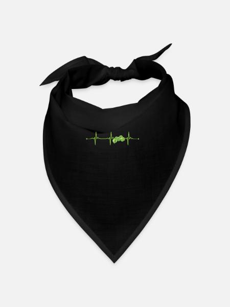 Rosenkohl Herzschlag Geschenk - Bandana Dreieckstuch - Schwarz