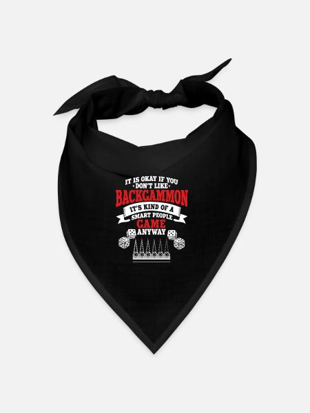 Backgammon - Bandana Dreieckstuch - Schwarz