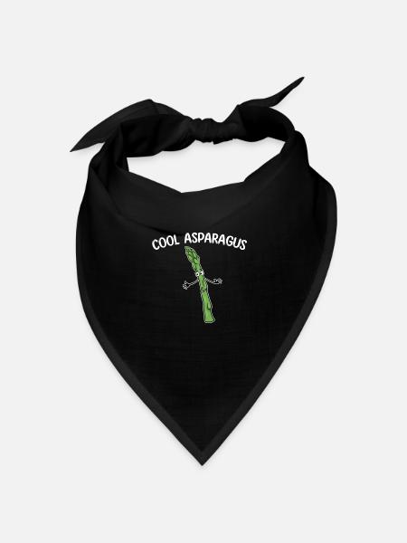 Cool Spargel T-Shirt - Bandana Dreieckstuch - Schwarz